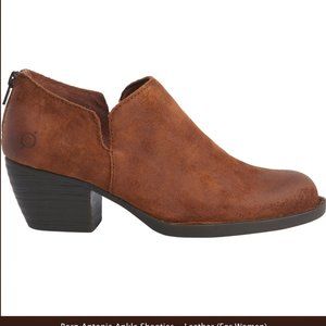 Born Distressed Leather Rust Brown Antonia Ankle Boots Booties Shooties 6.5